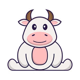 Cute cow is sitting. T-Shirt