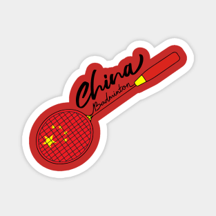 China Badminton Pride Racquet Support Badminton (China) Flag Magnet