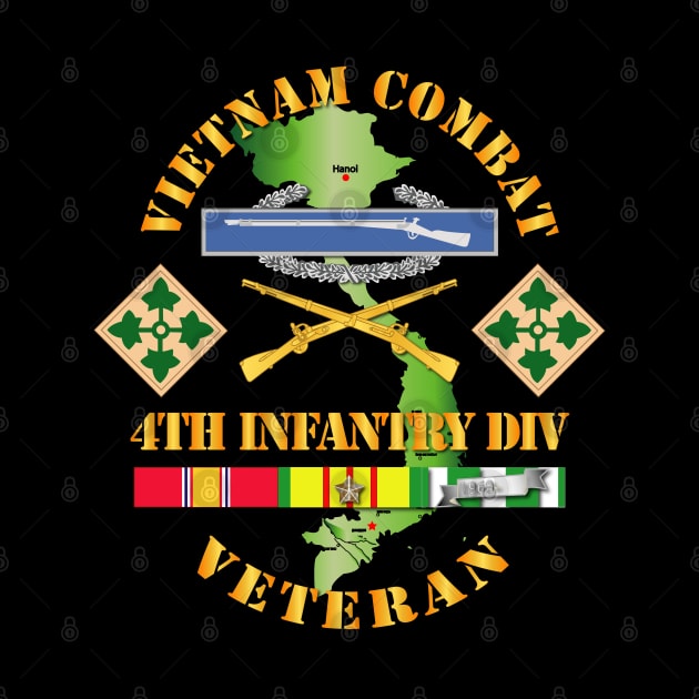 Vietnam Combat Infantry Veteran w 4th Inf Div SSI V1 by twix123844