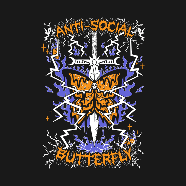 Anti-Social Butterfly (orange) by Angelbeast