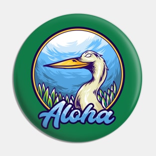 bird aloha illustration Pin