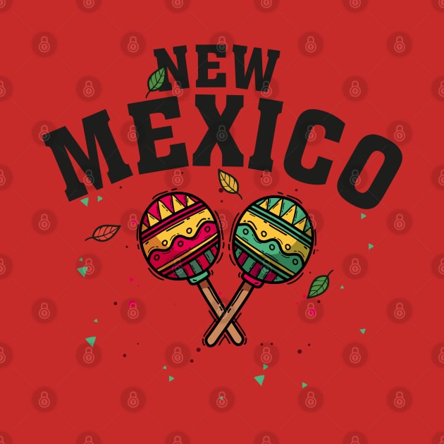 New Mexico T for Men Women Kids, Mexican Maracas by badCasperTess