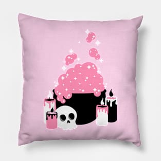 Cauldron Bubbles Pink Pillow