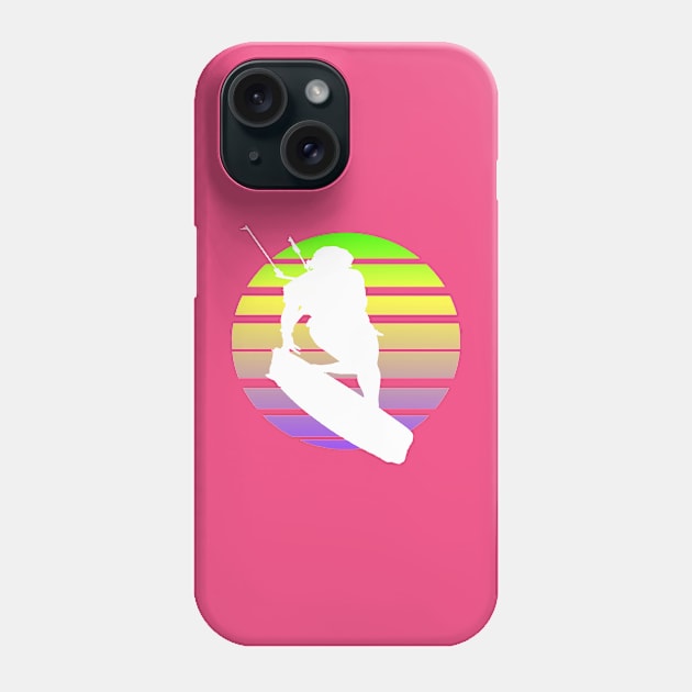 Kitesurfing Female Rider Silhouette Retro Sunset Phone Case by taiche