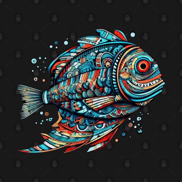 Aztec fish totem by Salogwyn