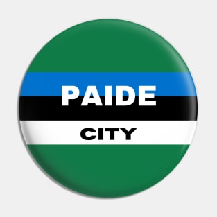 Paide City in Estonia Flag Pin