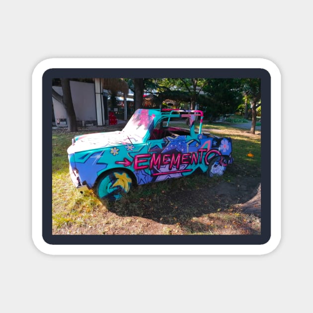 Hippie Colorful Indie Art Car Photography Magnet by colorful444