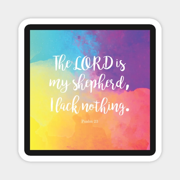 Psalm 23 The Lord is my Shepherd Scripture Magnet by StudioCitrine