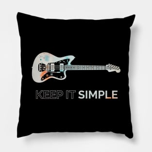 Keep It Simple Offset Style Electric Guitar Texture Pillow