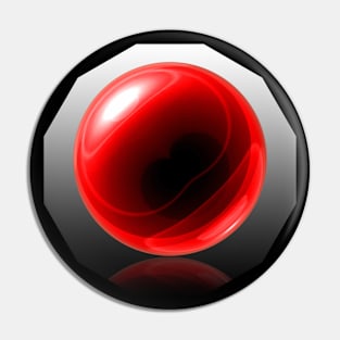 Red Glass Orb Pin