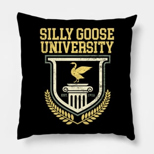 Silly Goose University: Funny College Logo Pillow