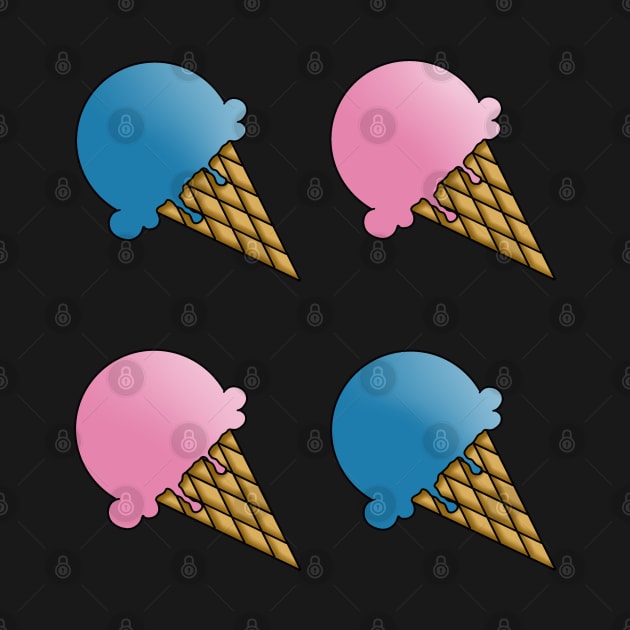 2 Flavor Ice Cream Pattern - Cotton Candy Palette by MyBearNugget