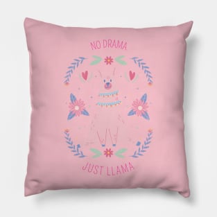 No Drama Llama Funny Cute Pillow