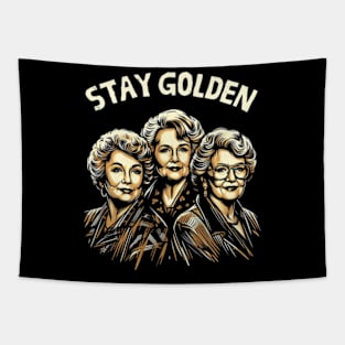 Golden Girl—Dorothy, Blanche, Rose, and Sophia—Stay Golden Tapestry