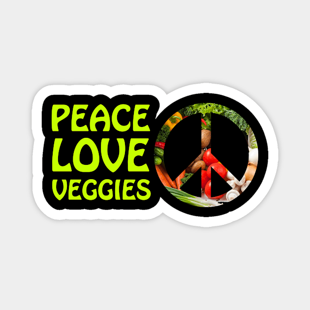 Hippie Lifestyle Peace Sign Vegan Magnet by shirtsyoulike