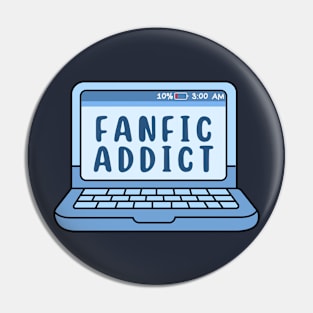 Fanfic Addict - Blue Laptop Pin