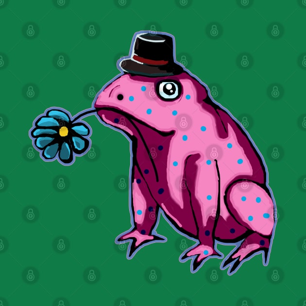 Pink Toad  Gentleman  with a top hat by Kyradem