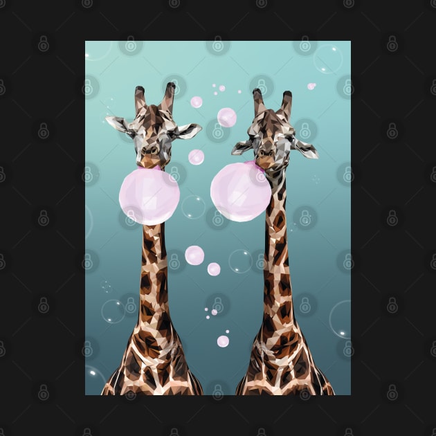 Giraffes with Bubblegum by Renasingsasong