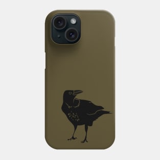 Crow in Black Phone Case