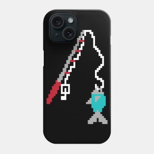 Boys Fishing Pixel Rod Fish Gamer Gaming Phone Case