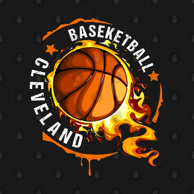 Graphic Basketball Name Cleveland Classic Styles by Irwin Bradtke