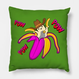 Banana Cat Cowboy Sheriff Pillow