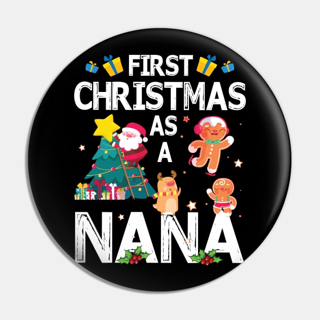 First Christmas As A Nana Merry Xmas Noel Day Grandma Pin by bakhanh123