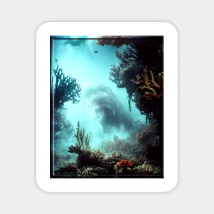 Shipwreck at the Bottom of the Sea (framed) Magnet