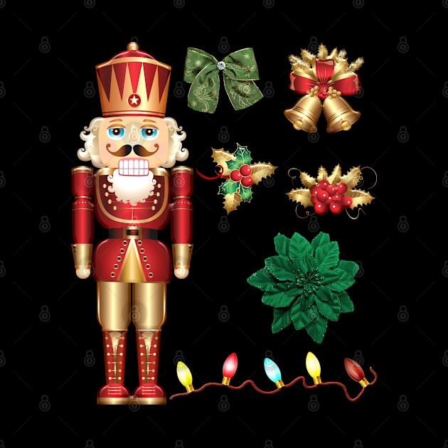 Merry Christmas Tree Golden Decorations by holidaystore