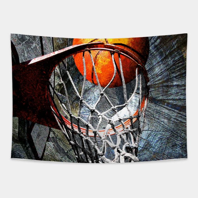 Basketball art print swoosh 116 - cool basketball artwork design Tapestry by takumipark