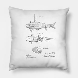 FISHING LURE VINTAGE PATENT DRAWING Pillow