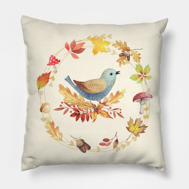 Welcome Autumn Pillow by LittleBunnySunshine