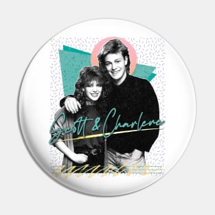 Scott & Charlene  // 80s Retro Fan Artwork Pin