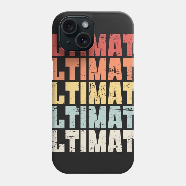 Vintage 70s ULTIMATE Frisbee Text Phone Case by MeatMan