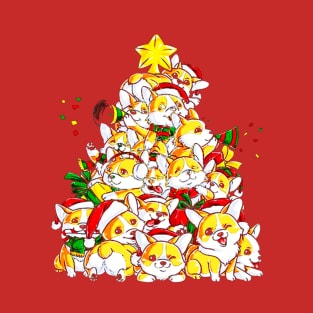 Corgi Christmas Tree T-Shirt