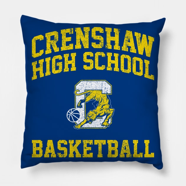 Crenshaw High School Cougars Basketball Pillow by huckblade