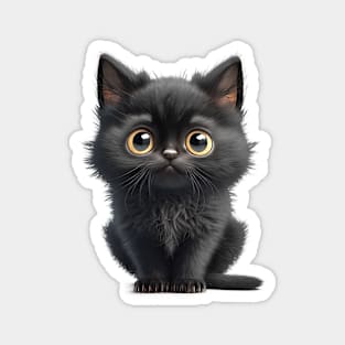 Cat Kitten Cute Adorable Humorous Illustration Magnet