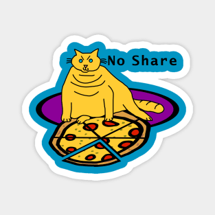 Cat Chonk Got Pizza Magnet