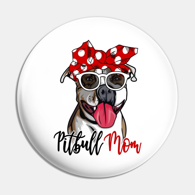 Pitbull Shirt Pitbull Mom Bandana Pin by Nikkyta