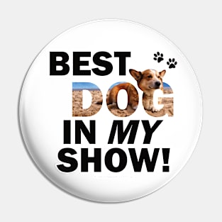 Best dog in my show - Corgi oil painting word art Pin