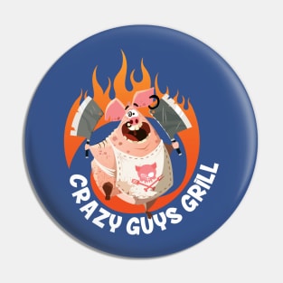 Crazy Guys Grill Pig Pin