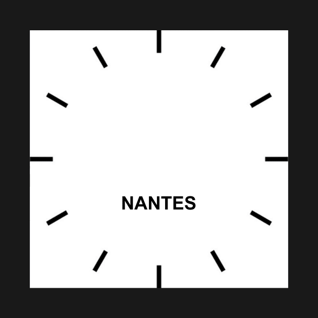 NANTES Time Zone Wall Clock by ghjura