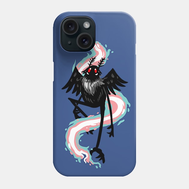 Mothman Transgender Flag Trans Pride Rights Phone Case by Manfish Inc.