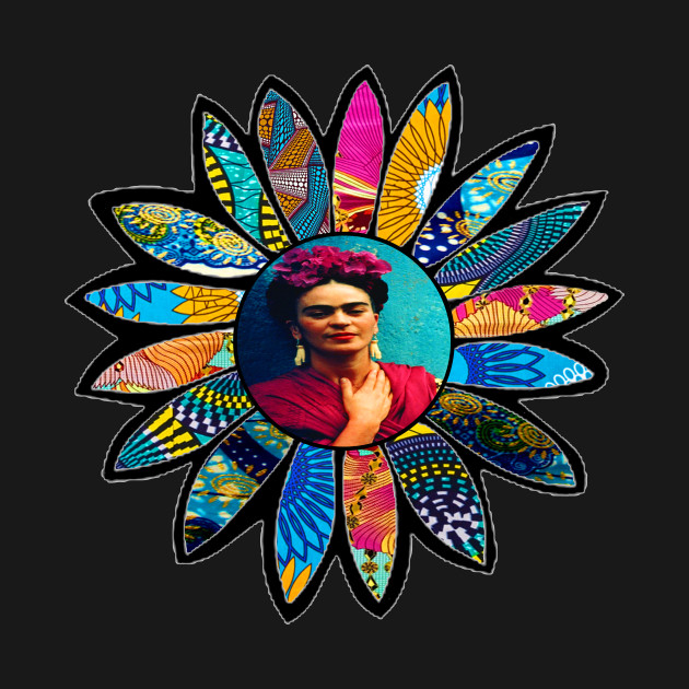 Disover Kahlo Retro Blue Flower - Frida Kahlo Awesome Gift - T-Shirt