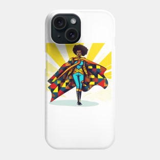 African Queen, Afro Superhero, Female Warrior, Black History Phone Case