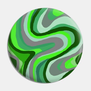 Green Abstract Waves Pin