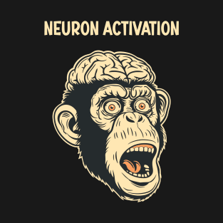 Funny Monkey Brain Internet Meme Neuron Activation T-Shirt