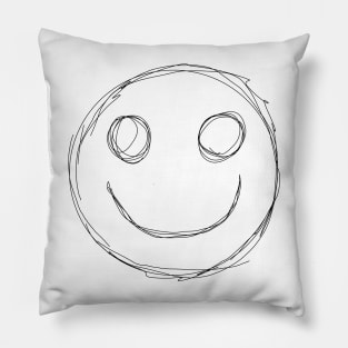 Dark and Gritty Emoji Smiley Face Pillow