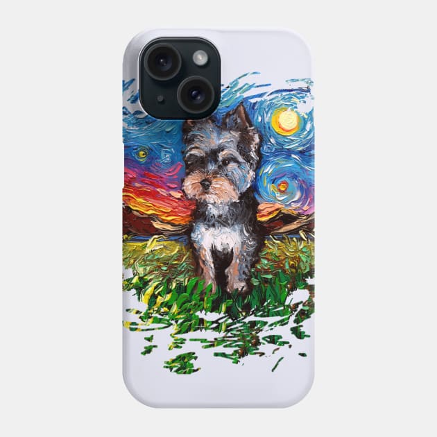 Yorkie Night 2 Phone Case by sagittariusgallery