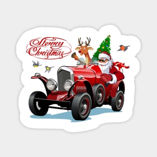 Cartoon Christmas greeting card Magnet
